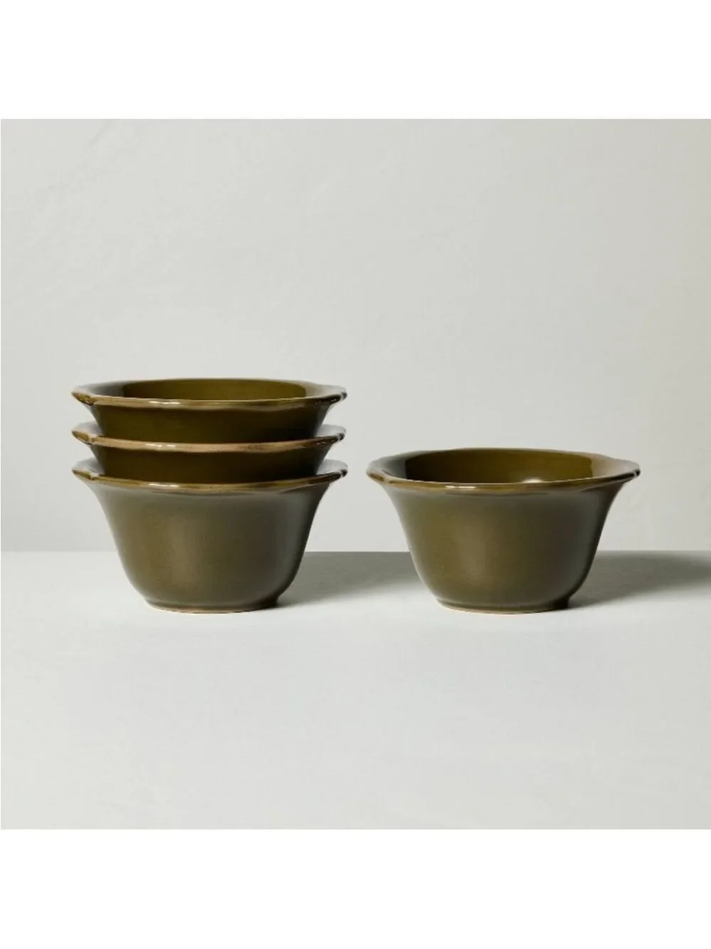 4-Piece Carved Edge Mini Bowls Green -  Hearth & Hand™ with Magnolia